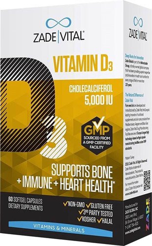 Zade Vital Vitamin D3 Kolekalsiferol 1000 IU 30 Kapsül