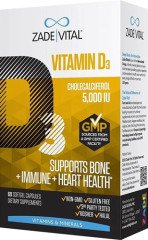 Zade Vital Vitamin D3 Kolekalsiferol 1000 IU 30 Kapsül