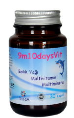 9M 10 Days Vit Balık Yağı Multivitamin ve Multimineral 30 Kapsül