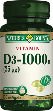 Nature's Bounty Vitamin D3 1000 IU 100 Softjel
