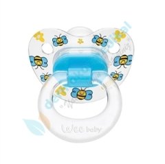 Wee Baby Şeffaf Desenli Damaklı Emzik 18+ Ay