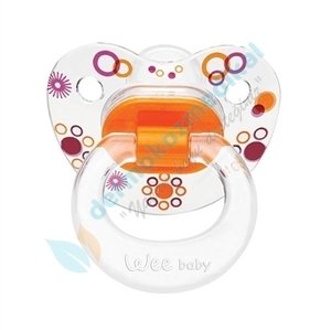 Wee Baby Şeffaf Desenli Damaklı Emzik 6-18 Ay