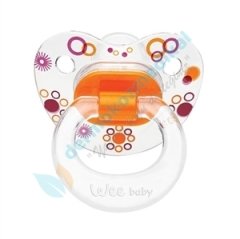 Wee Baby Şeffaf Desenli Damaklı Emzik 6-18 Ay