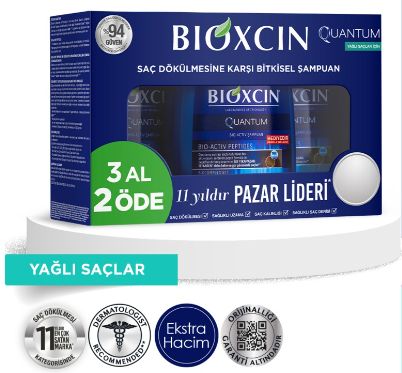 Bioxcin Quantum 3 Al 2 Öde Yağlı Saçlar için  Şampuan