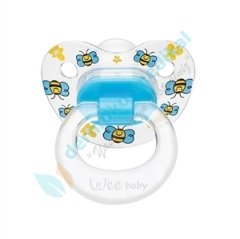 Wee Baby Şeffaf Desenli Damaklı Emzik 0-6 Ay