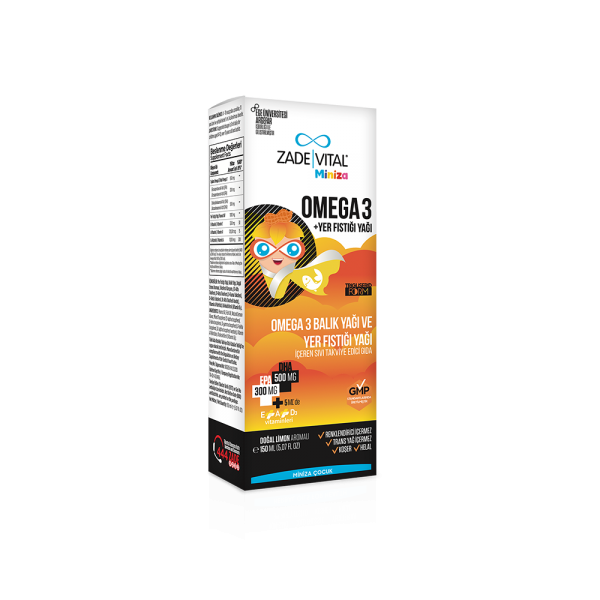 Zade Vital Miniza Omega 3 – Yer Fıstığı Yağı 150ml