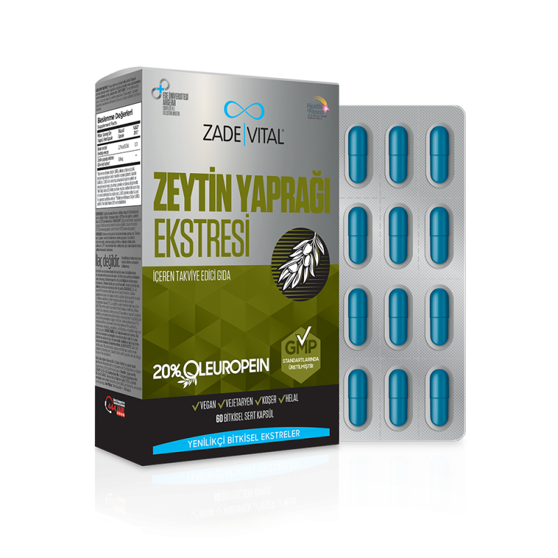 Zade Vital Zeytin Yaprağı Ekstresi İçeren Takviye Edici Gıda 60 Kapsül