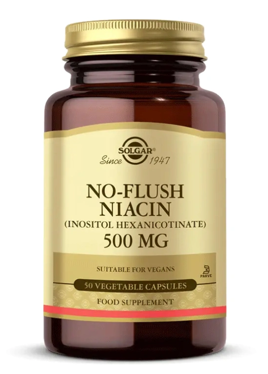 Solgar No Flush Niacin 500 mg 50 Kapsül