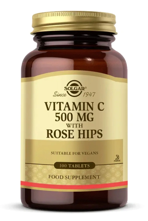 Solgar Vitamin C 500 mg Rose Hips 100 Tablet