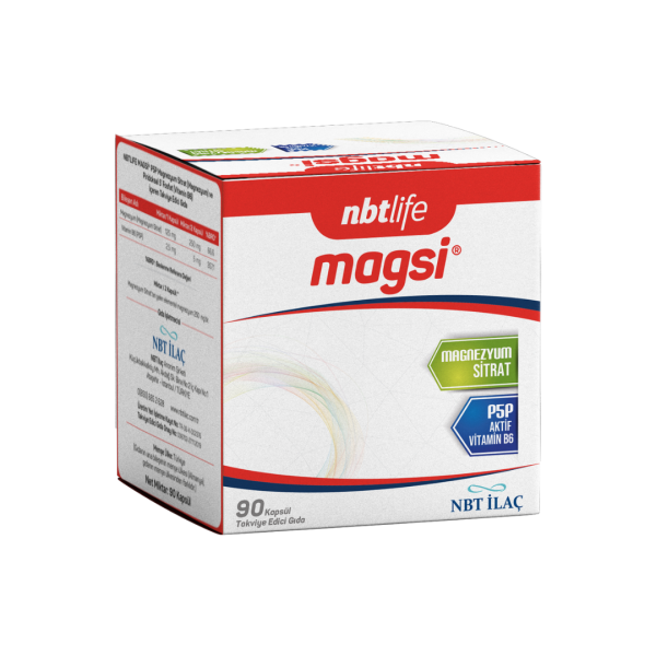 NBTLife - Magsi Magnezyum Sitrat + Piridoksal 5 Fosfat 60 Tablet