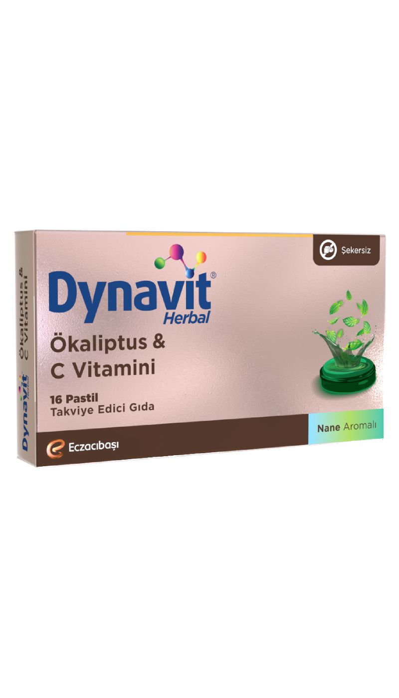 Dynavit Herbal Okaliptüs ve Vitamin C 16 Pastil