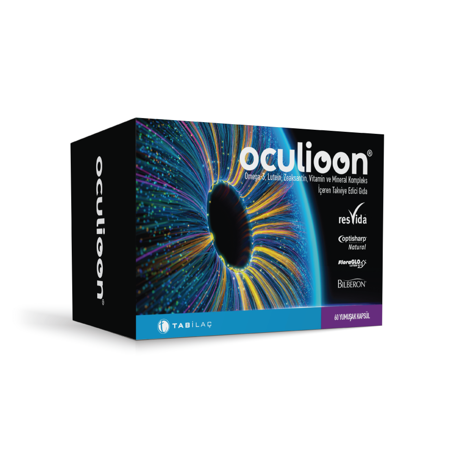 Oculioon Omega-3, Lutein, Zeaksantin, Vitamin ve Mineral Kompleks içeren Takviye Edici Gıda 60 Kapsül