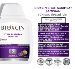 Bioxcin Quantum Saç Dökülmesine Karşı Siyah Sarımsak Şampuanı 300 ml