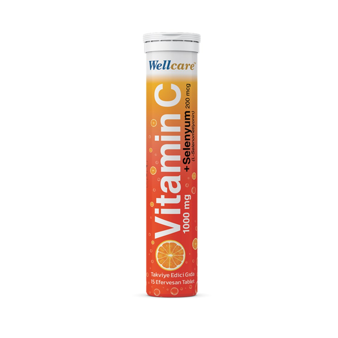 Wellcare Vitamin C + Selenyum 15 Efervesan Tablet