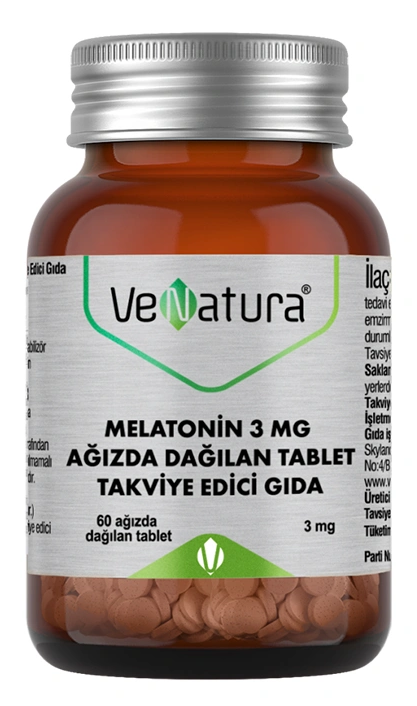 VeNatura Melatonin 3 mg 60 Ağızda Dağılan Tablet
