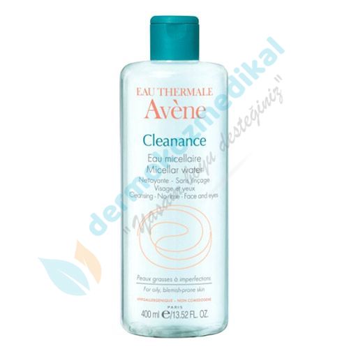 Avene Cleanance Cleansing Water (Eau Micellarie) 400ml-Yağlı ve Akneli Ciltler İçin Temizleme Suyu