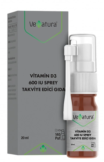 VeNatura Vitamin D3 600 IU Sprey Takviye Edici Gıda 20 ml