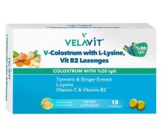 Velavit V-COLOSTRUM Lozenges Zencefil Zerdeçal 15 Tablet