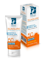 Dermo Clean Sunsure Hassas ve Normal Cilt Güneş Kremi Spf50+ 75 ml