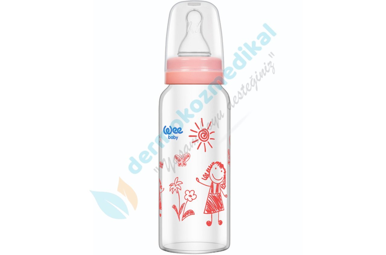 Wee Baby Isıya Dayanıklı Cam Biberon 180 ml