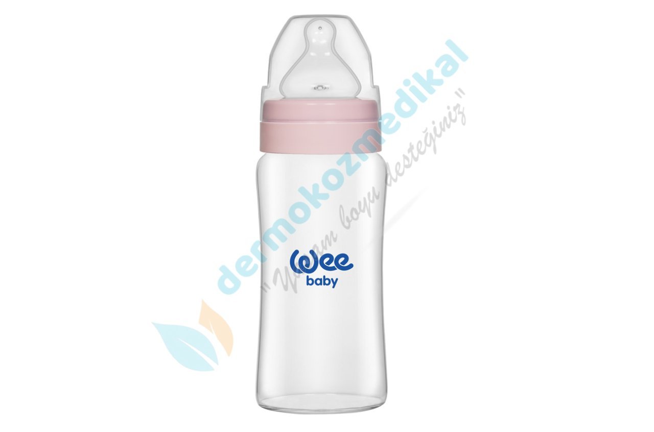 Wee Baby Isıya Dayanıklı Cam Geniş Ağızlı Biberon 250 ml