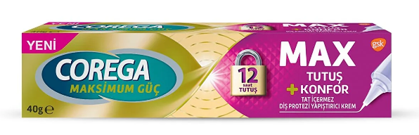 Corega Maximum Kontrol Diş Protezi Yapıştırıcı Krem 40 ml