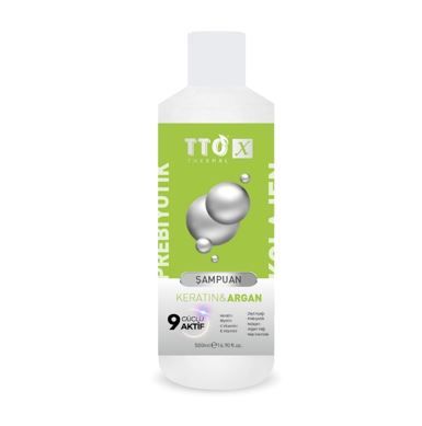 TTO X Keratin Ve Argan Özlü Saç Şampuanı Kolajen ve Prebiyotik 500ml