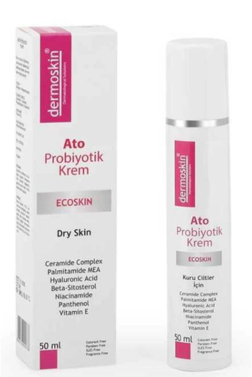 Dermoskin Ato Probiyotik Krem 50ml ( Kızarıklık ve kaşıntı problemi olan kuru cilt onarımı )