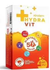 Miraderm Hydra Vit Karbonhidrat ve Elektrolit İçeren Sporcu Gıdası 8 Adet Saşe