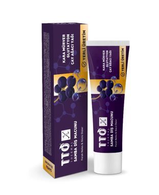 TTO X Samba Kara Mürverli Ferah Nefes Diş Macunu 75 ml