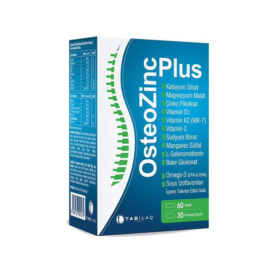 OsteoZinc Plus 60 Tablet ve 30 Yumuşak Kapsül