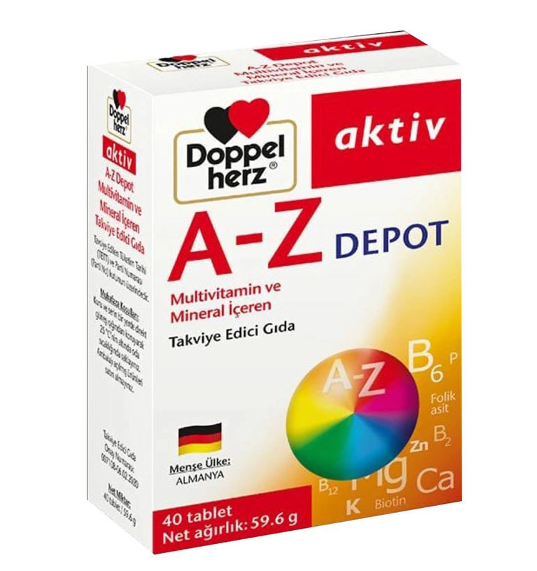 Doppel Herz A-Z Depot Multivitamin İçeren Takviye Edici Gıda 40 Tablet