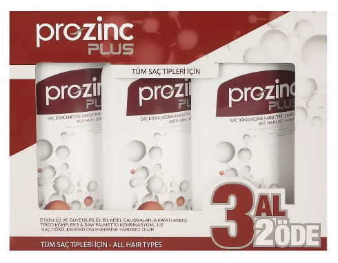 Prozinc Saç Dökülmesine Karşı Etkili Şampuan 3al 2öde
