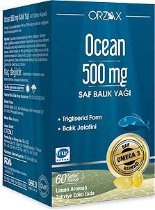 Orzax Ocean 500mg Balık Yağı 60 Kapsül