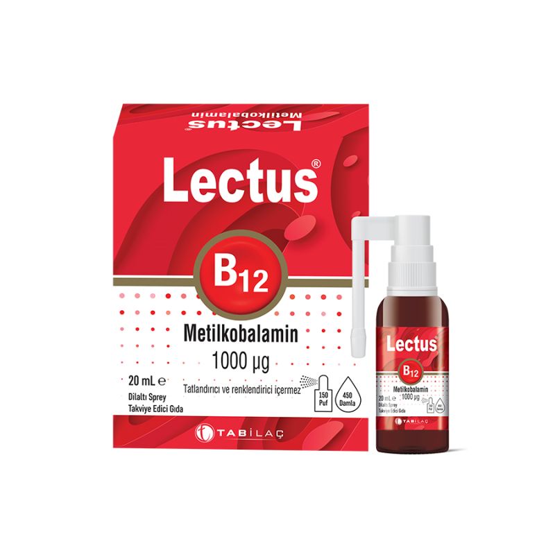 Lectus Metil B12 Dilaltı Sprey 20 ml 1000 mcg