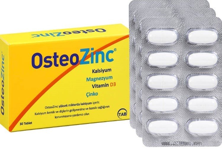 Osteozinc Takviye Edici Gıda 30 Tablet