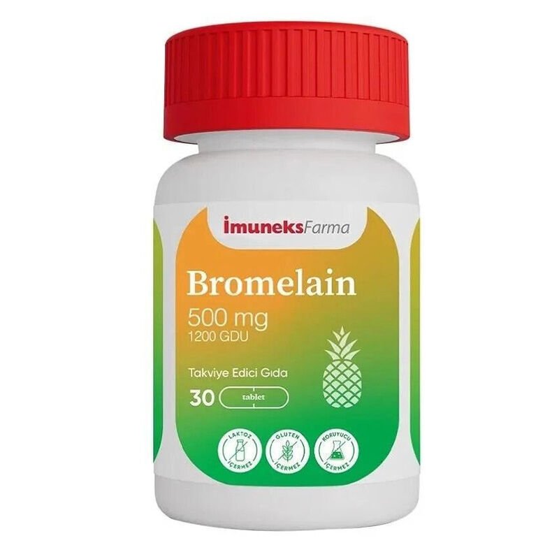 Imuneks Farma Imuneks  Bromelain 500 mg Takviye Edici Gıda 30 Tablet