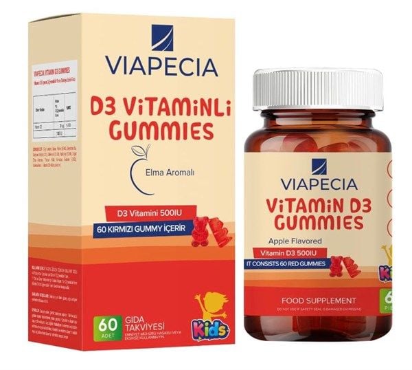 Viapecia Vitamin D3 Gummies 60 Adet