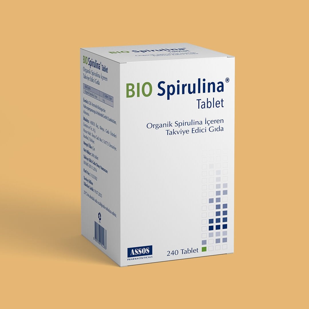 Assos İlaç Bio Spirulina 500 mg 240 Tablet